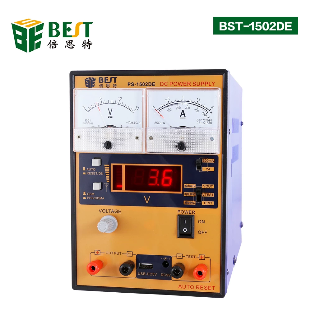 China DC regulated power supply factory 15V 2A signal testing BEST-1502DE