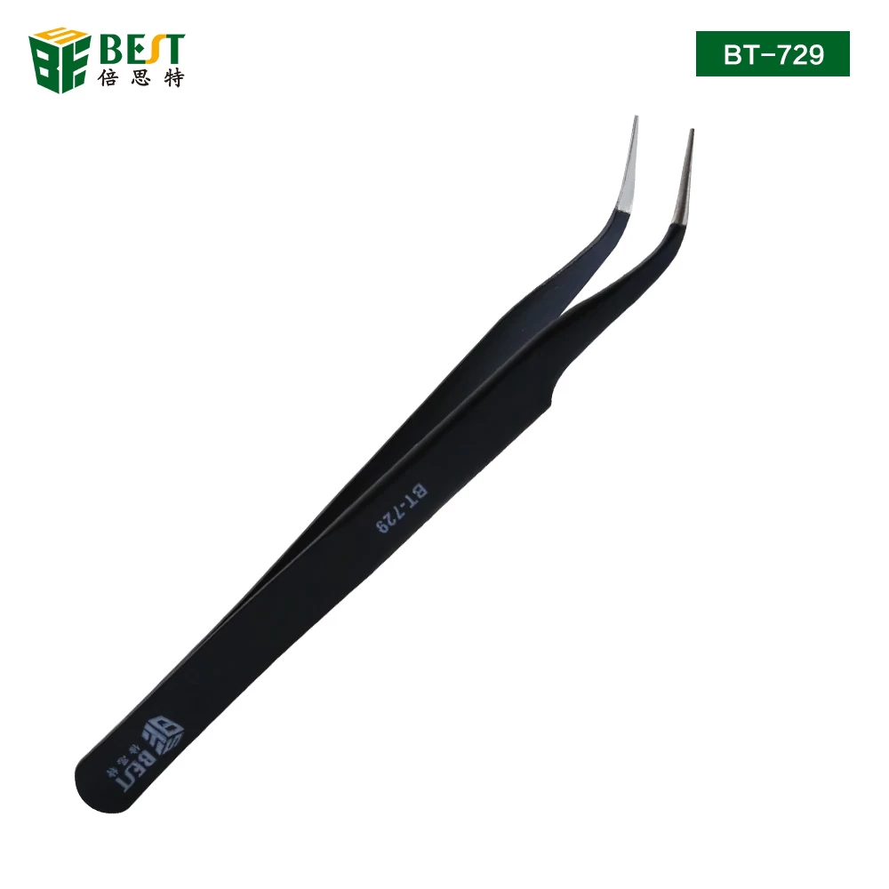 ESD tweezers facotry anti-static stinless steel BEST-729