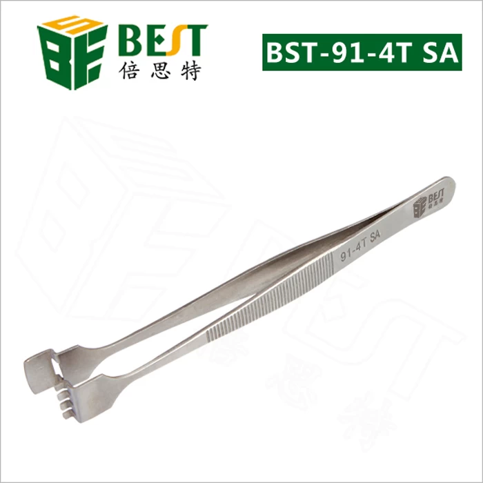 Gripping silicon wafer tweezers BST-91-4T SA