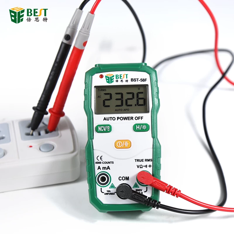 BST-58F Non-contact Digital Multimeter DC/AC voltage current tester Auto Power off Digital Multimeter Tester