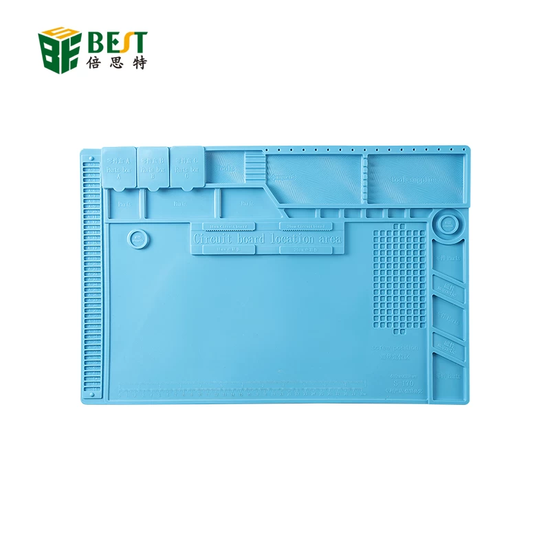 S-170 Heat Insulation Silicone Welding Pad Mat Desk Maintenance Platform For Repair Station With Magnetic