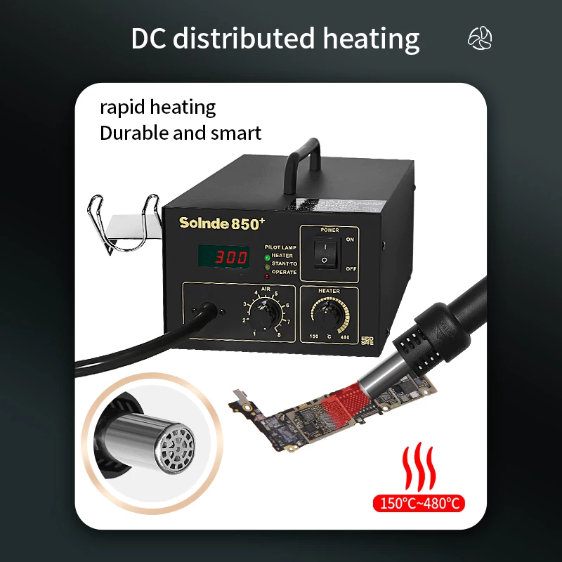 SLD-850 Rapid heating hot air station hot air gun intelligent durable professional mobile phone appliance repair circuit board welding thermal shrinkage tube