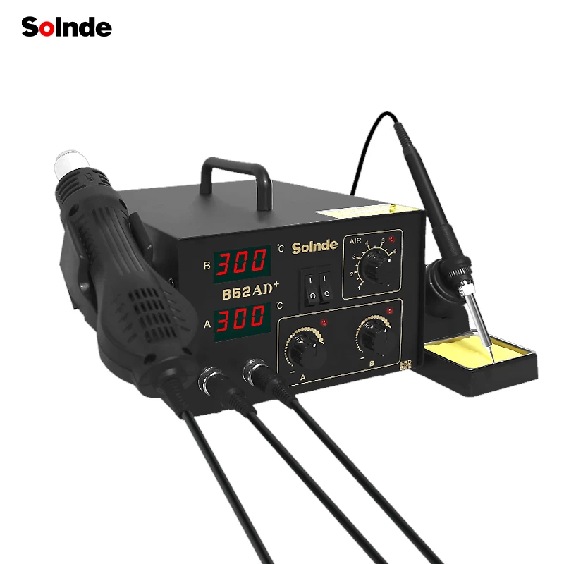 SLD-852AD+  2合1精准控温热风站热风枪 智能耐用专业手机电器维修电路板焊接热缩管