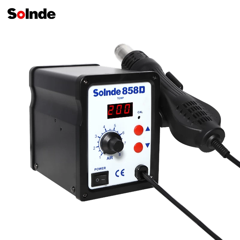 SLD-858D intelligent durable spiral hot air gun professional mobile phone repair circuit board welding welding platform precision temperature control fast temperature rise and safe use safety