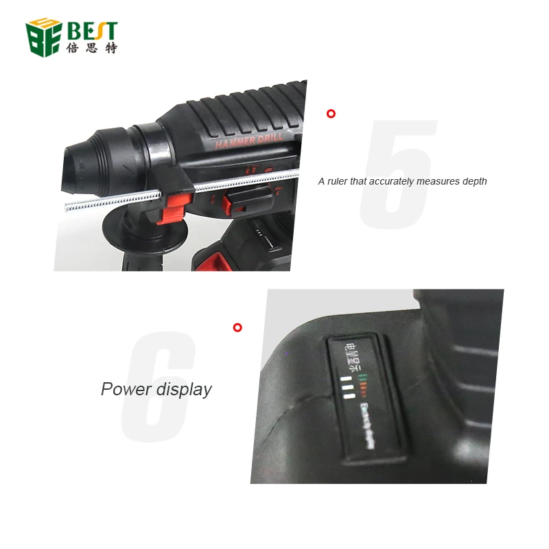 528TV strong hammer drill without rope drill hammer Heavy-duty electric hammer drill is used to monitor installation