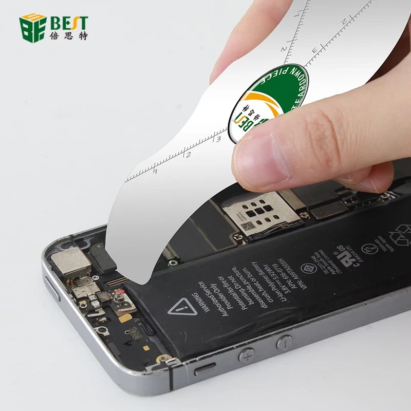 Ultradünnes flexibles Mobiltelefon Zerlegen Sie die gebogene LCD-Bildschirm-Spudger-Öffnungs-Pry-Karte aus Stahl und Metall