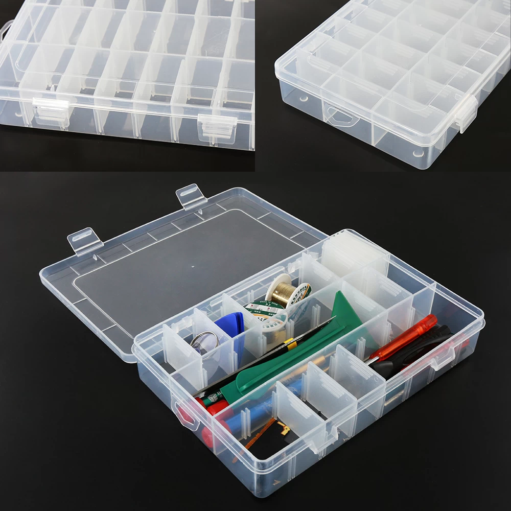 格子透明塑料储物盒BST-612
