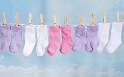 Selection and cleaning of baby socks