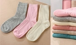 The matching of socks and white shoes