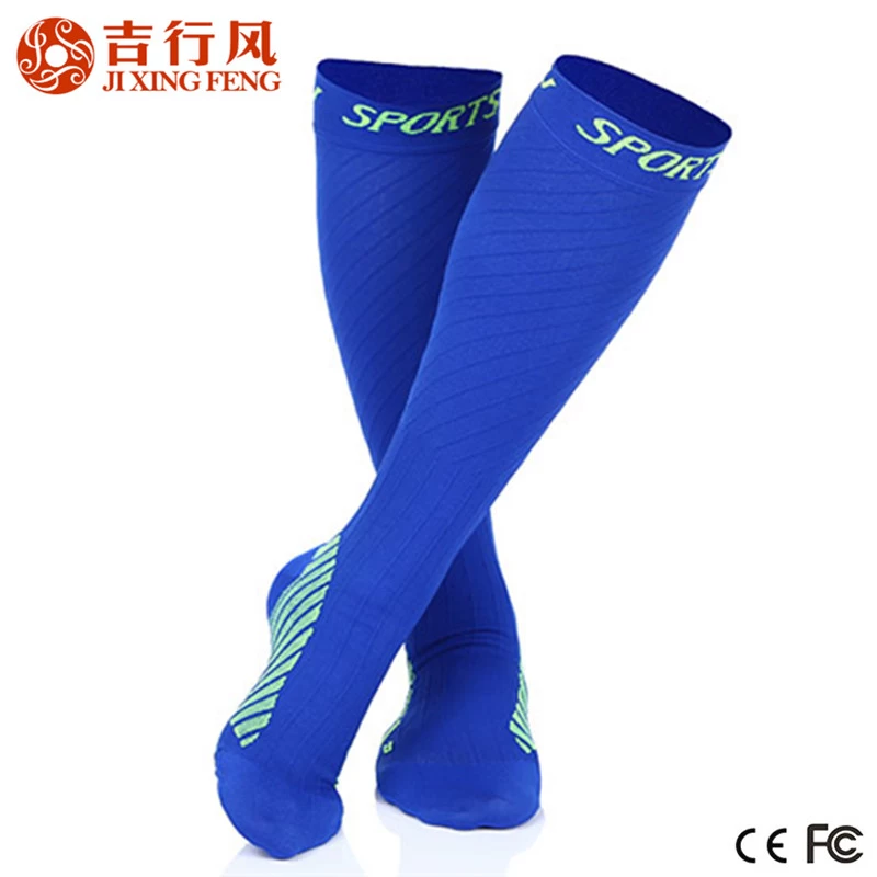 Chine meilleures chaussettes de compression usine, en gros chaussettes de compression personnalisées pour le voyage