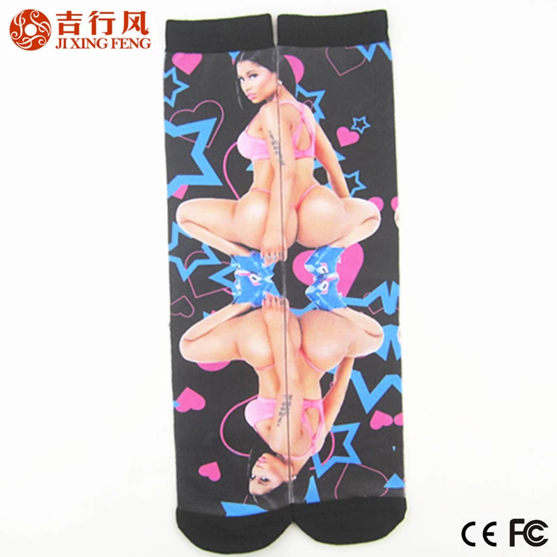 Chine La Chine mieux personnalisées chaussettes manufanturer et exportateur, hottest fashional numérique transparente sexy imprimé chaussettes fabricant