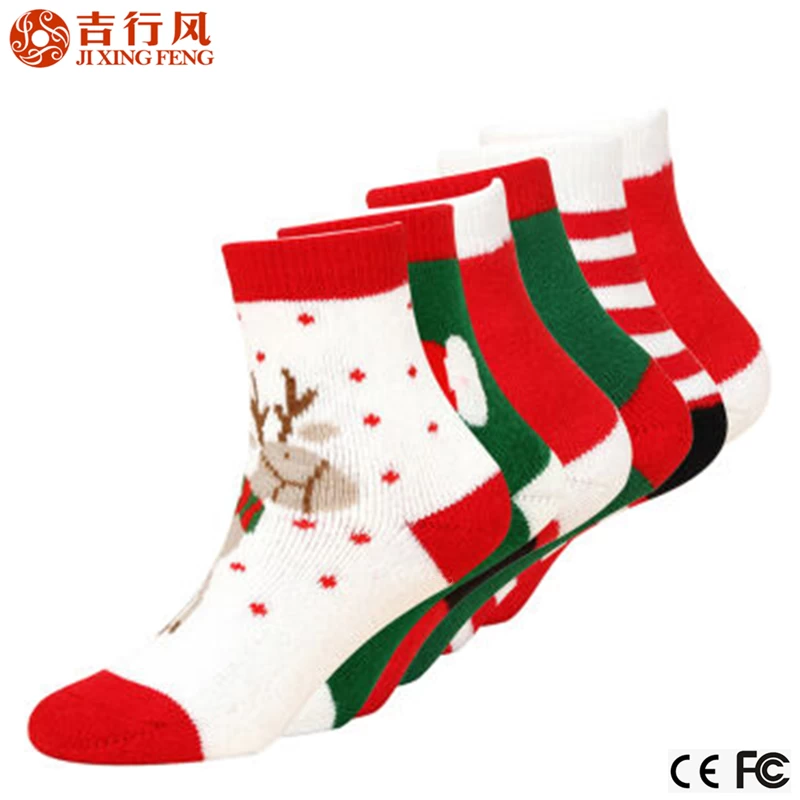Chaussettes de bébé Chine fabricant de chaussettes professionnelles, style de mode personnalisé en gros de Noël