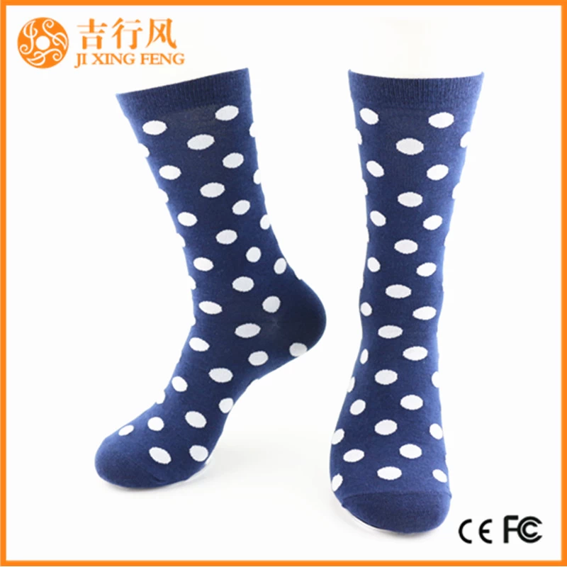 Chine femmes polka dot chaussettes fournisseurs en vrac en gros haute qualité coton polka chaussettes