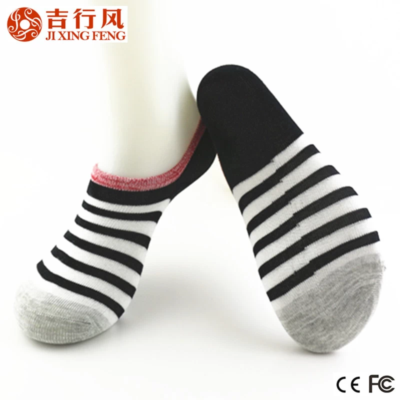 OEM high quality colorful stripe breathable cotton low cut women socks