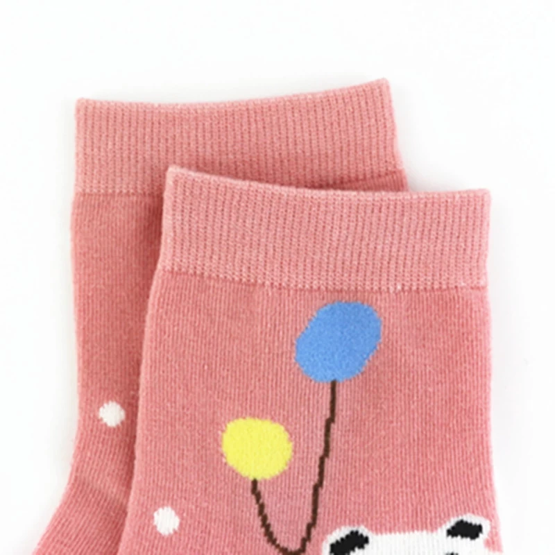 OEM socks supplier China, wholesale custom colorful cartoon pattern jacquard knitting women socks