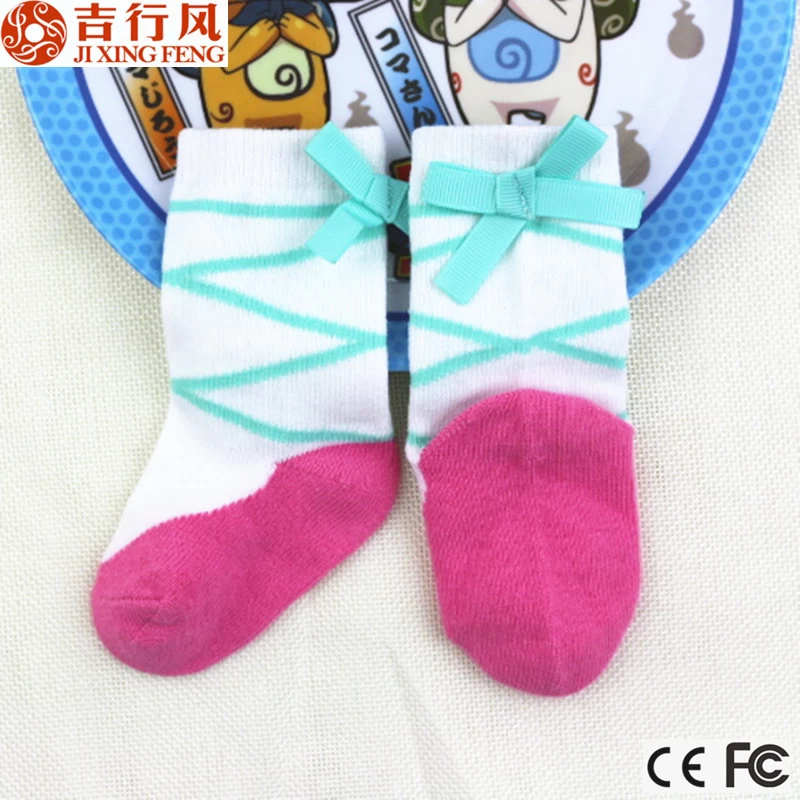 The best popular style of cotton baby socks with lace, made in China