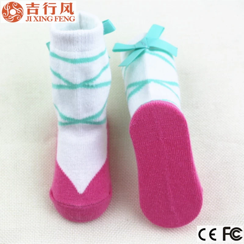 The best popular style of cotton baby socks with lace, made in China