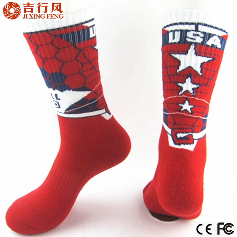 The best sport socks factory in China, customized different pattern knitting compression sport football socks