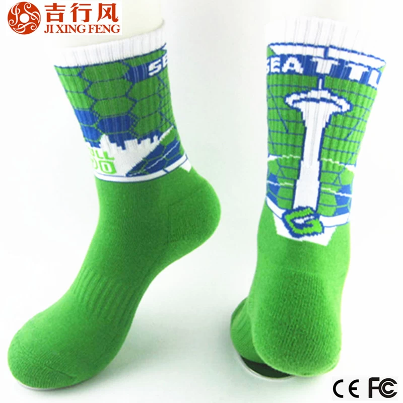 The best sport socks factory in China, customized different pattern knitting compression sport football socks