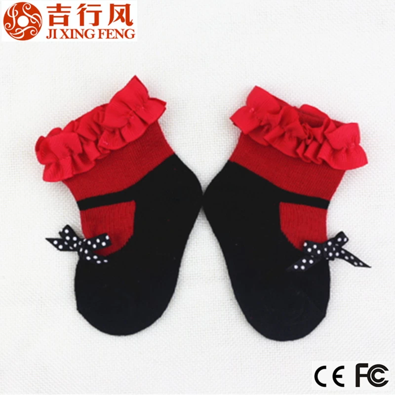 The hot sale popular styles of baby socks with bow decorative,baby socks manufacturer China