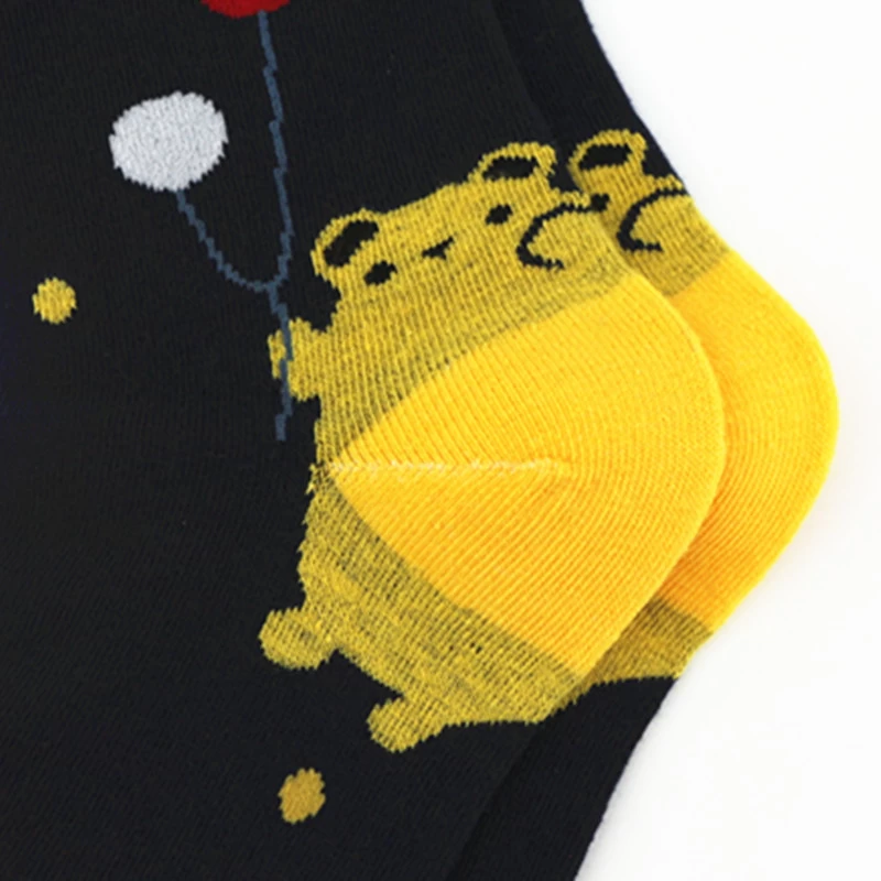The most popular cartoon pattern knitted cotton women sock,made in China