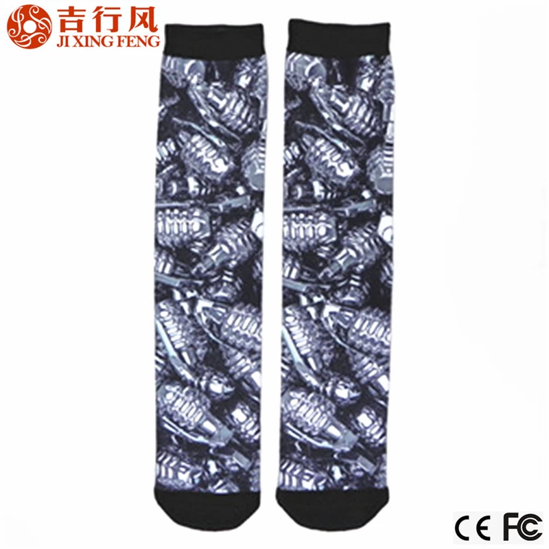 The popular styles of bullet pattern printed socks,can print your logo on socks