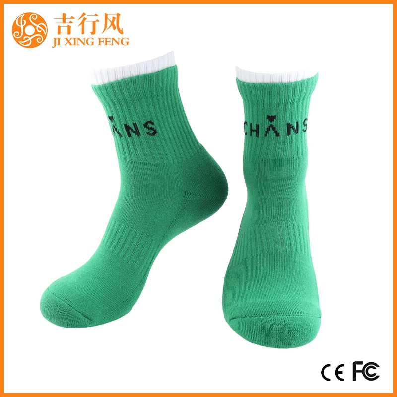 cotton crew sports socks suppliers wholesale custom logo basketball socks