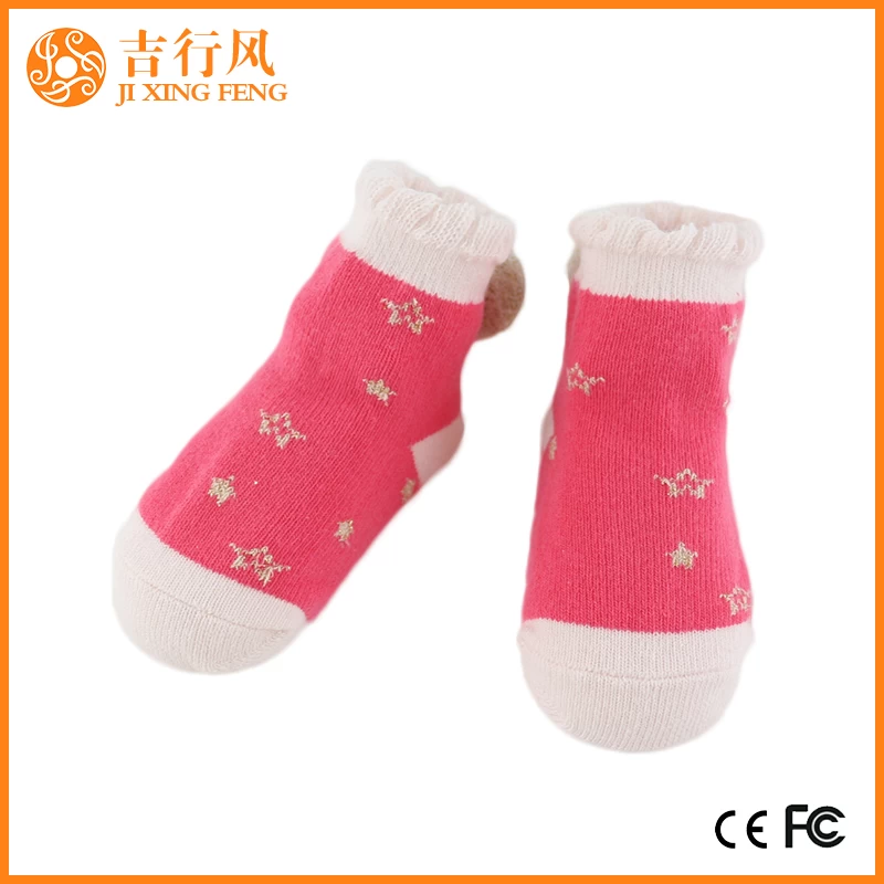 coton coupe-bas bébé chaussettes usine Chine vente en gros nouveau-né chaussettes antidérapantes