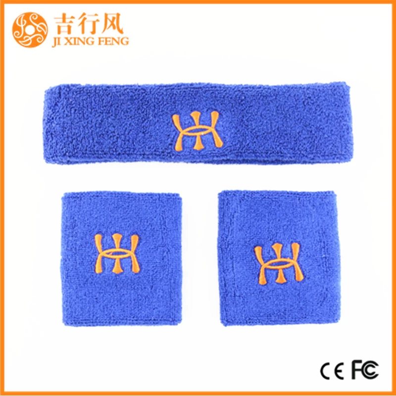 cotton towel wristband and headband manufacturers wholesale custom embroidery logo wristband and headband
