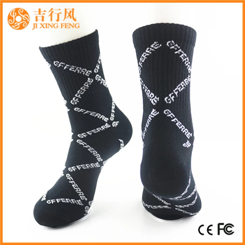 benutzerdefinierte Design Socken Lieferanten und Hersteller Bulk Großhandel Männer schwarze Socken