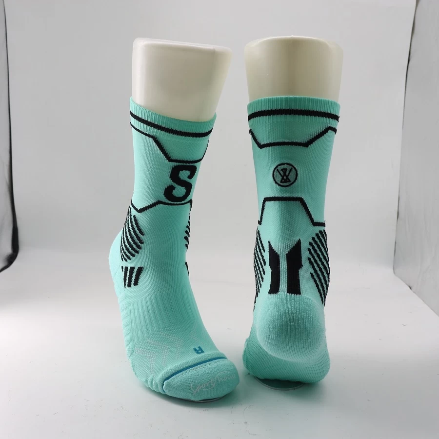 Chaussettes de sport sur design sur mesure, conception personnalisée Chaussettes de sport Fabricant Chine, Cunstom Design Sports Socks Fournisseur Chine