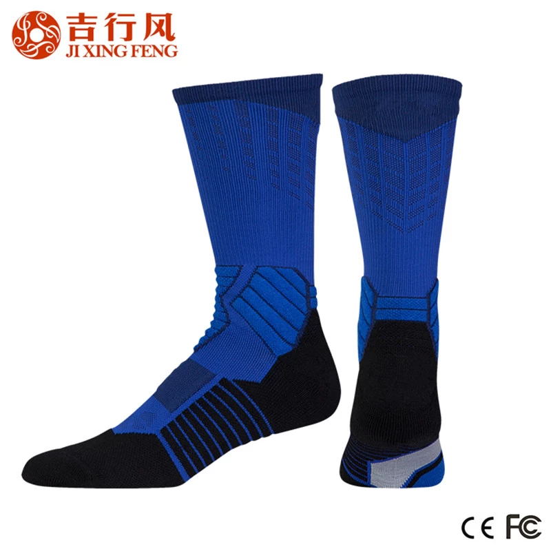 custom new design individualized fashion style 3D soft knee high basketball socks