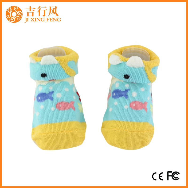 Gummisohle Baby Socken Lieferanten und Hersteller China benutzerdefinierte Fuß Baby Socken