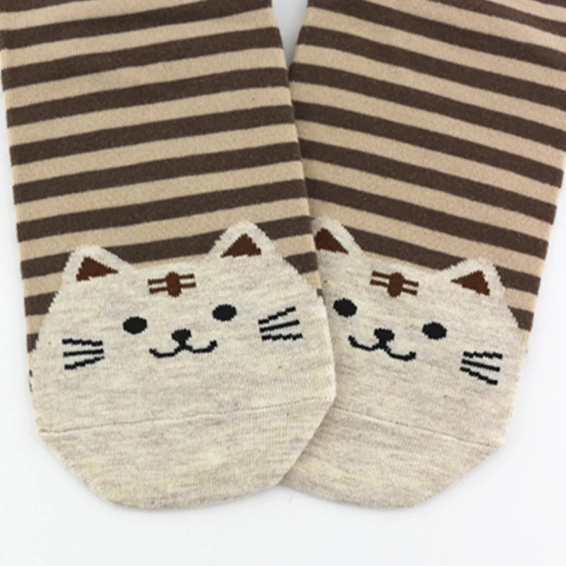 wholesale customized pretty animal pattern knitted cotton girl socks