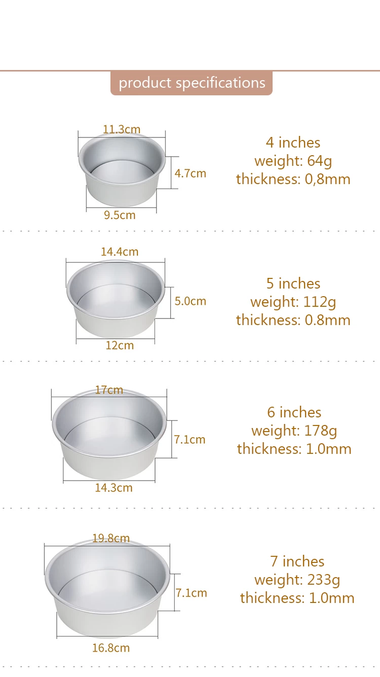 fabricante de moldes para pasteles de aluminio, fábrica de moldes para  pasteles de aluminio, proveedor de moldes para pasteles redondos