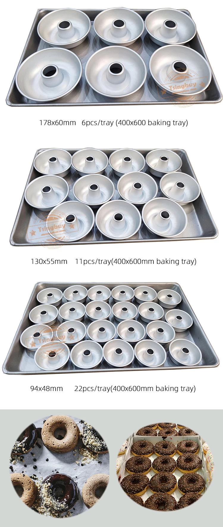 Bakery Restaurant Aluminium Bundt Cake Baking Pan Ring Cake Pan