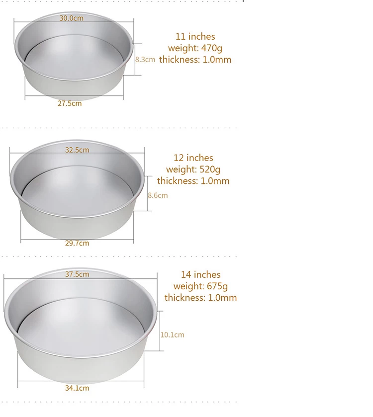 Bulk 4.5 Inch Detachable Anodized Aluminum Tube Cake Pan Bundt Pan