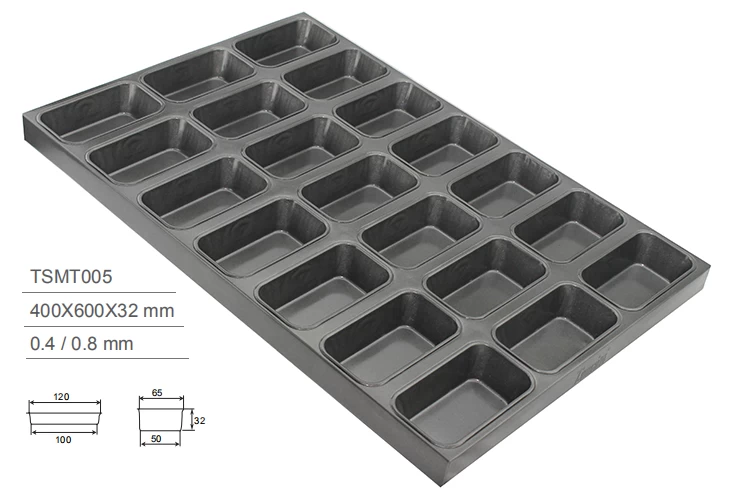 Molde Rectangular Antiadherente de 15 Centimetros TIPS B-131