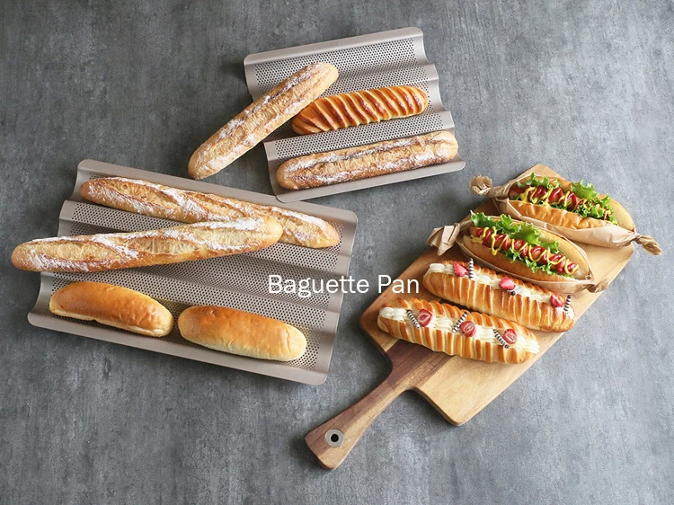 Silicone Loaf Pan Baking Pan Baking french Baguettes 4Hole