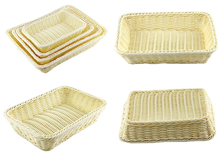 CESTINO PER PANE IN CORDA PLASTIFICATA RETTANGOLARE MARRONE 23x15,5x6,5CM