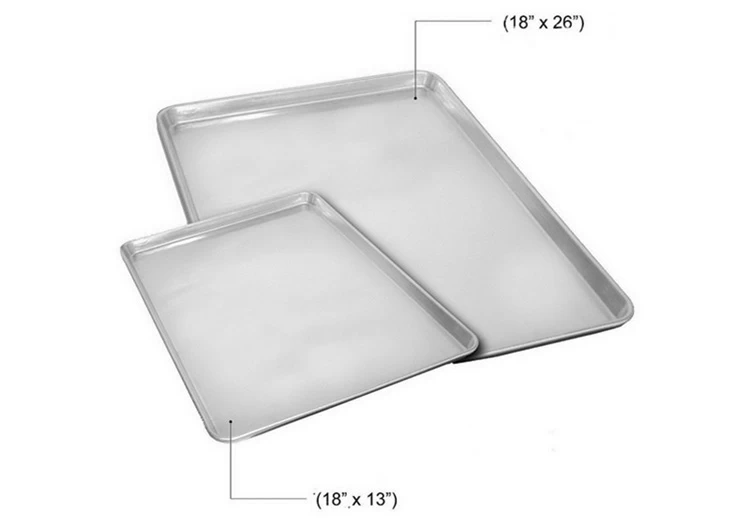 Bandeja de aluminio para hornear de tamaño medio, 18 pulgadas por 13  pulgadas