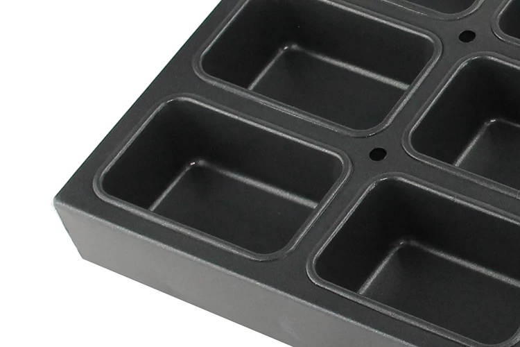 Rectangular Multi-mould Tray, alusteel cupcake mould factory