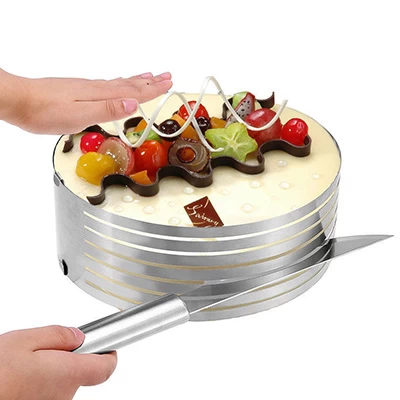 KEILEOHO Layer Cake Slicer Set, 2 PCS Stainless Steel Adjustable 7