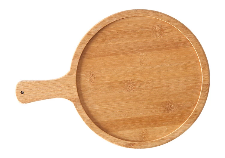 Tabla Cortar Cocina Redonda Hecha En Madera De Bambu 100% Con