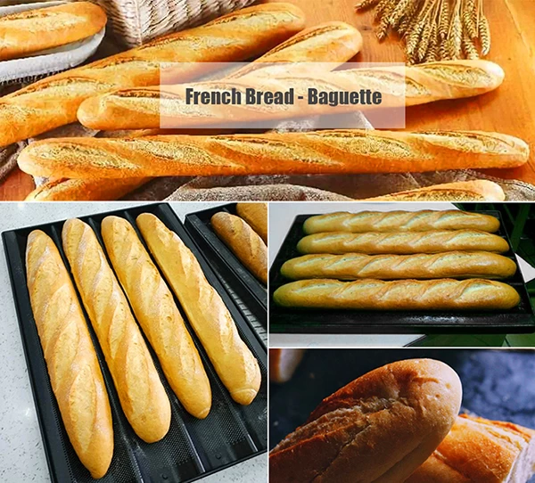 Plateau à Baguette, Plaque de Cuisson Moule pour 2 Baguettes