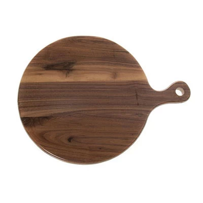 14 Inch Round Pizza Serving Board With Handle, Pizza Paddle, Cheese Board 