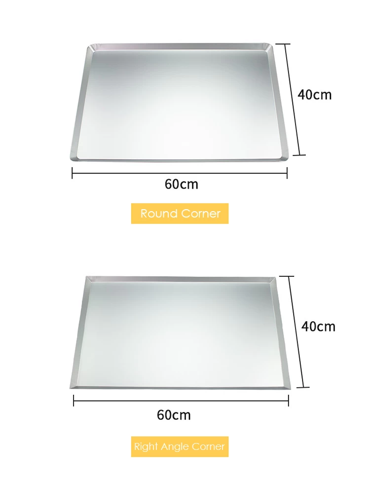 Commercial Rectangular 60*40cm Aluminum Nonstick Baking Tray Sheet