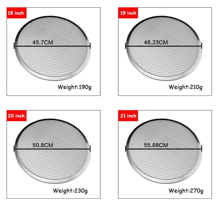 Monstrate Malla plana de aluminio Pantalla para pizza Horno