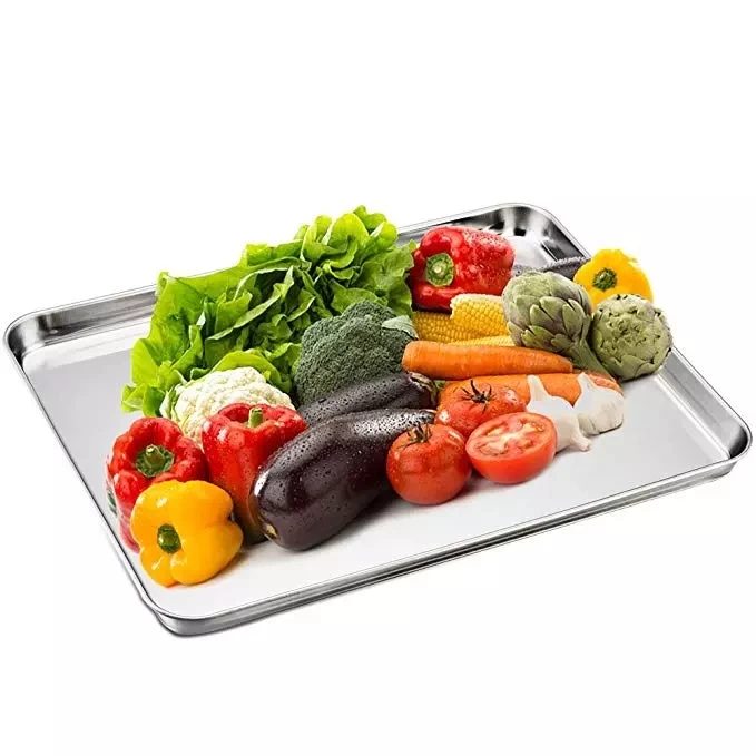 Stainless Steel Dishwasher Safe Baking Tray for BBQ Serving Dish Tray