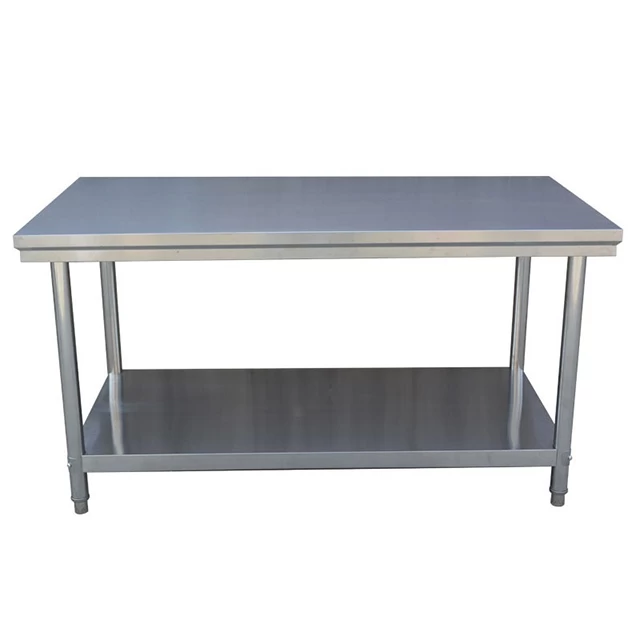 China 2-tier Detachable Stainless Steel Worktable Without Backsplash manufacturer
